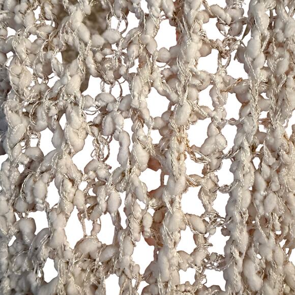 POL open knit cream long sleeve sweater size M pit-to-pit 24-29 Length-23.5 - Picture 7 of 7